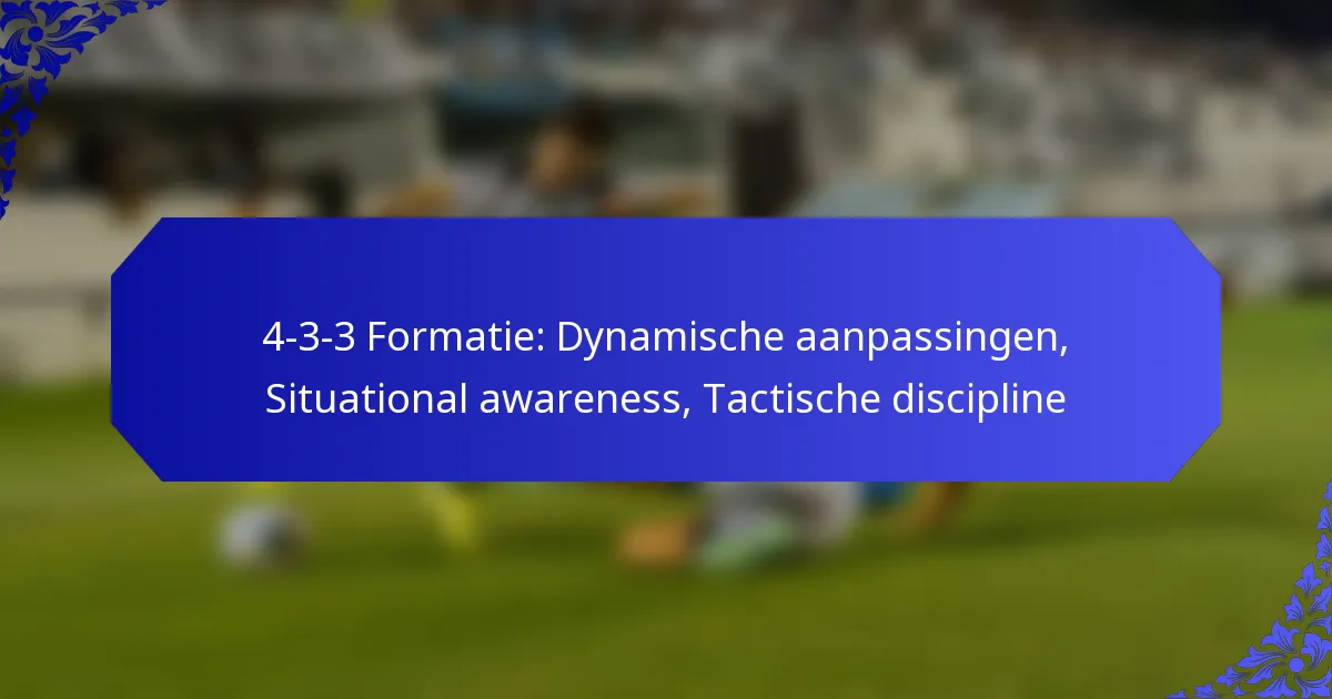 4-3-3 Formatie: Dynamische aanpassingen, Situational awareness, Tactische discipline