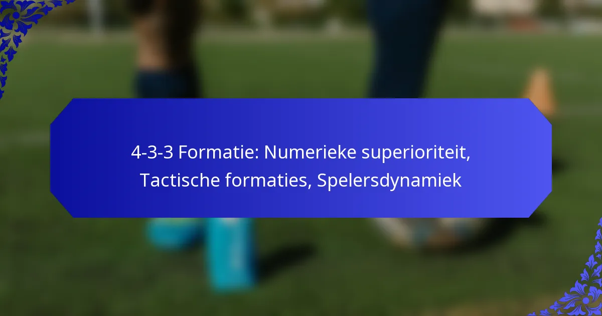 4-3-3 Formatie: Numerieke superioriteit, Tactische formaties, Spelersdynamiek